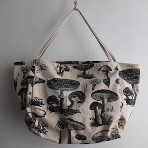 PILZE Muster Psychedelische Wildwald Korb Canvas Tragetasche