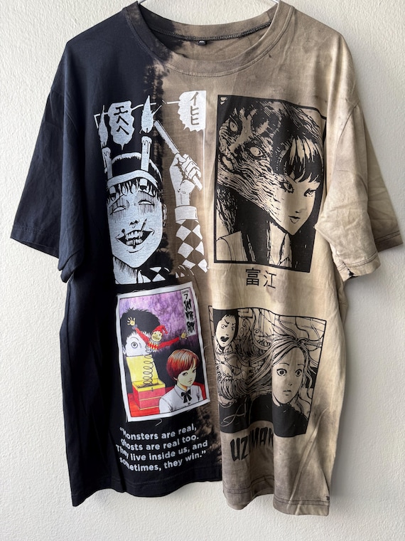 Japanese Manga Horror Anime Grunge Post Punk Rock Fashion T-shirt 