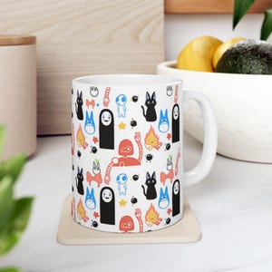Tazza in ceramica Studio Ghibli ispirata a Totoro e Kiki, 11 oz 15 oz immagine 10
