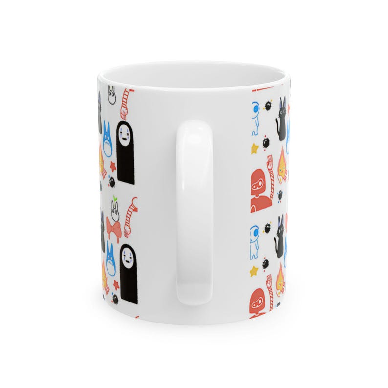 Tazza in ceramica Studio Ghibli ispirata a Totoro e Kiki, 11 oz 15 oz immagine 4