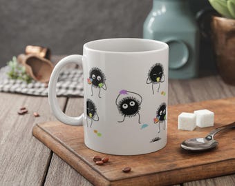 Totoro Illustration Mug | Studio Ghibli Inspired Ceramic Coffee Cup