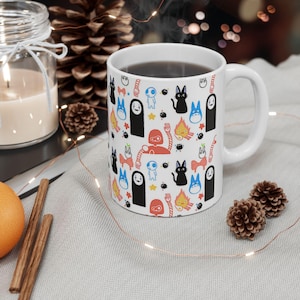 Tazza in ceramica Studio Ghibli ispirata a Totoro e Kiki, 11 oz 15 oz immagine 7