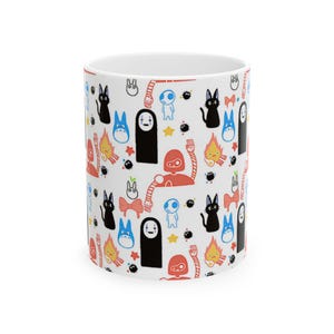 Tazza in ceramica Studio Ghibli ispirata a Totoro e Kiki, 11 oz 15 oz immagine 3