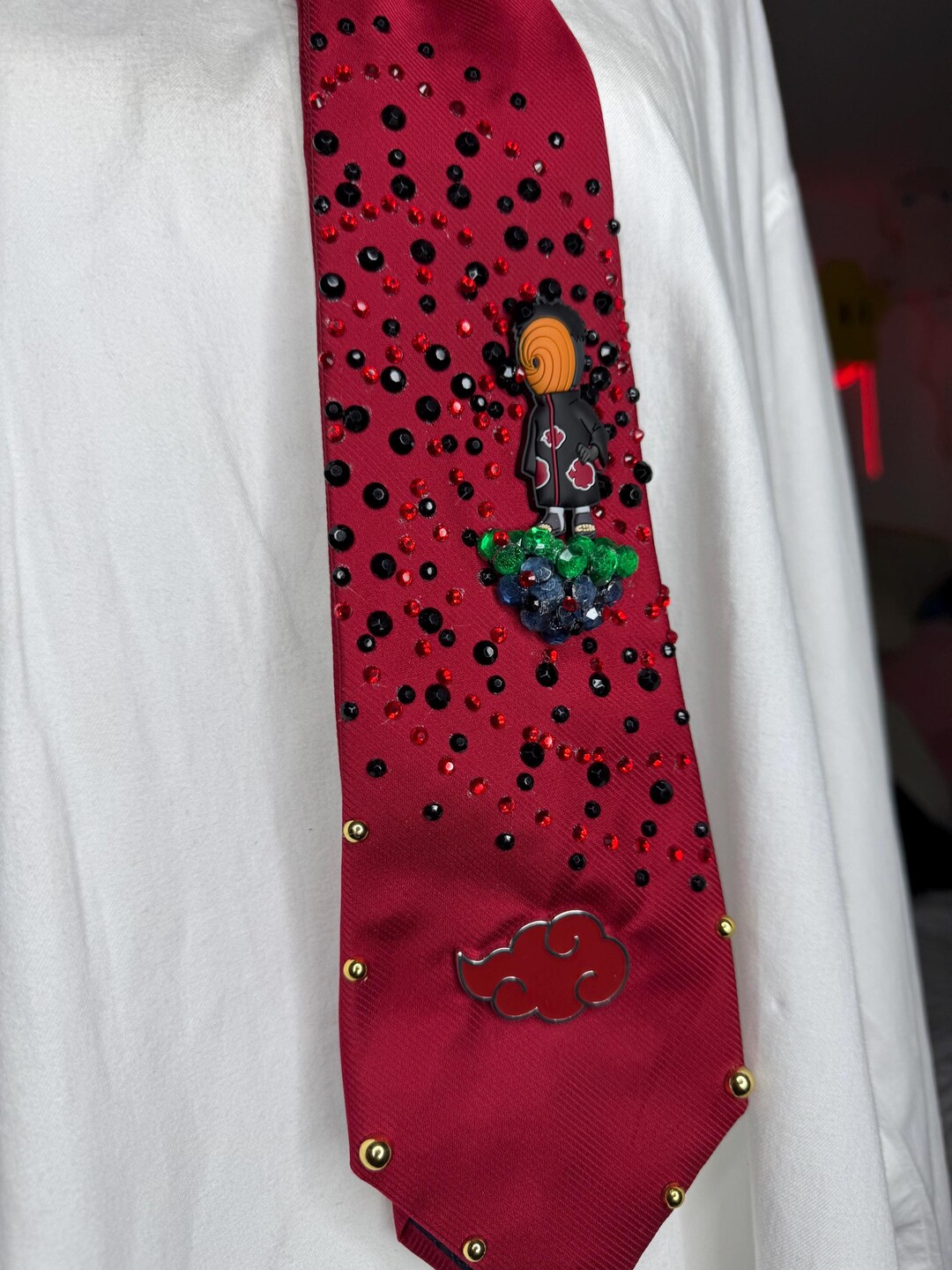 Red Obito Uchiha With Orange Mask Naruto Tie - Etsy