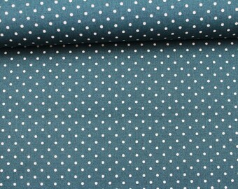 13.90 EUR / meter coated cotton dots - petrol / white | Oilcloth | fabric with coating | water-repellent | dotted | outdoors