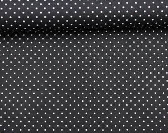 13.90 EUR / meter coated cotton dots - black / white | Oilcloth | fabric with coating | water-repellent | dotted | outdoors