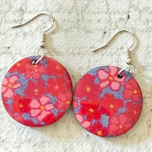 Pink Flowers Earrings