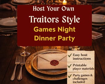 Gra „Zdrajcy na kolację”: Tajemniczy wieczór do wydrukowania / Zorganizuj idealny wieczór towarzyskich dedukcji