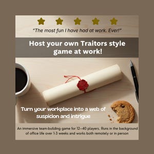 Organiza tu propio juego al estilo Traitors en el trabajo