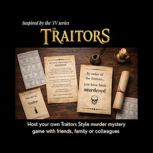 THE TRAITORS: Ultimate Group Edition / Printable Murder Mystery Game