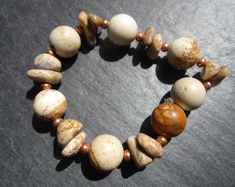 Immagine Jasper marrone Bracciale Calcedonio