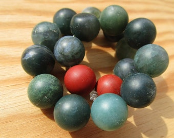 Moss Agate red Jasper Bracelet: irritation -> provocation -> for more clarity