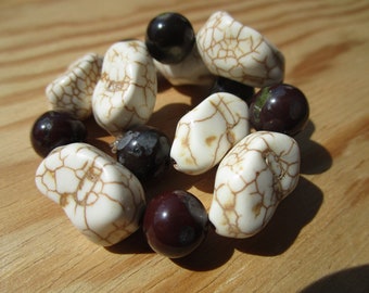 Plum Jasper Magnesite Bracelet