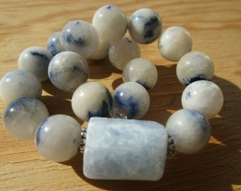 Bracciale Calcite Dumortierite blu in Quarzo