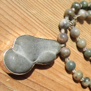 Fairy Stone Dinosaur Coprolite Fluorite Necklace