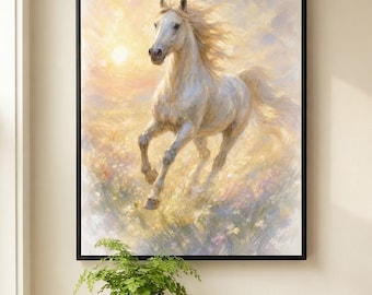 Horse Memorial Print Digital Download | Rainbow Bridge Gift | Horse Loss Gift | Pet Sympathy Gift | Printable Horse Art