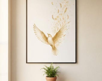 Bird Memorial Print Digital Download | Rainbow Bridge Gift | Bird Loss Gift | Pet Sympathy Gift | Printable Bird Art