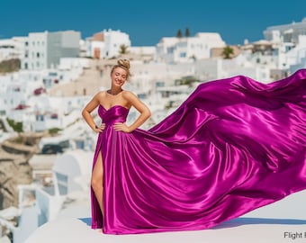 goddess flowy dress photography Organic Raw Silk Maxi Dress: Boho Goddess Gown