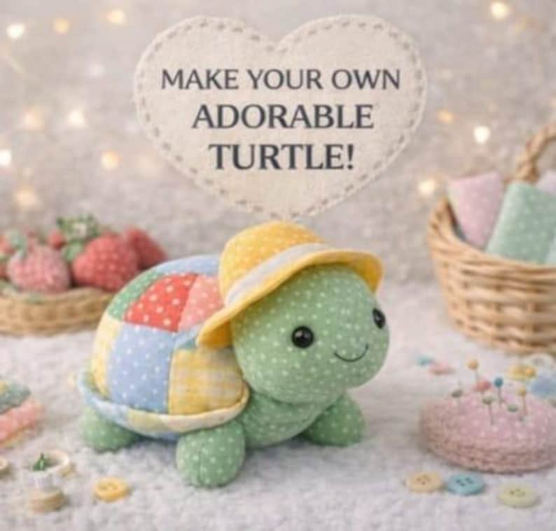 Mönster för lapptäcke av sköldpadda | DIY gosedjursplysch (PDF-mönster) bild 2