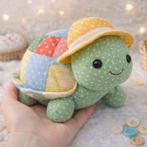 Mönster för lapptäcke av sköldpadda | DIY gosedjursplysch (PDF-mönster) bild 3