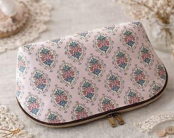 Vintage Floral Zip Pouch | Cottagecore Travel Cosmetic Bag