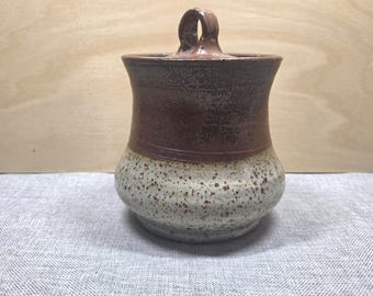 Rustic Covered Pottery Crock
