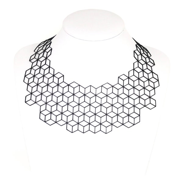 RHOMBI 3D Printed Necklace (BLACK)