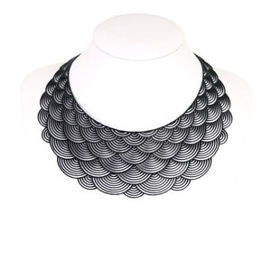 WAVE 3D Printed Necklace (BLACK)