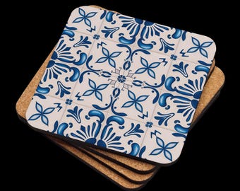 Azulejo Cork-Back Coaster