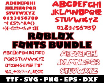 Roblox SVGフォントバンドル、Roblox SVG、Roblox Png、Cricut用Robloxスタイルフォント、ゲーム用アルファベット文字と数字、ステッカーとプリント、SVGPNG