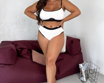 Dameslingerie, stijlvolle lingerieset voor grote maten voor comfort en zelfvertrouwen, katoenen ondergoed, zonder cup S-4XL