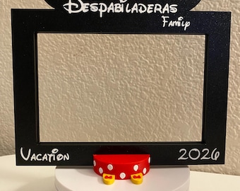Custom Personalized Picture Frame with Polka Dot Bow (4 x 6 in.)