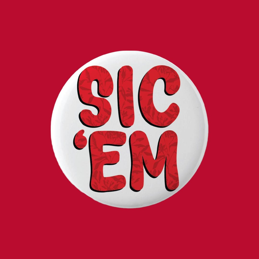 Sic 'em Button - Etsy