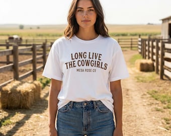 Long Live The Cowgirls T-Shirt | Western Minimalist Graphic Tee | Country Girl Shirt | Soft Style Tee
