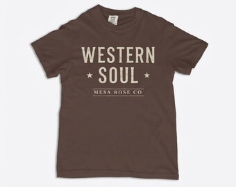 Western Soul T-Shirt | Espresso Comfort Colors Graphic Tee