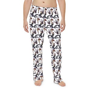 Latex Pinup Men's Pajama Pants, Fetish Design Sleepwear, Alternative Sleep Loungewear, Kinky Nightwear, Sexy Bedroom Apparel