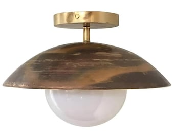 Taklampa i mässing, modern stil, i vintagestil