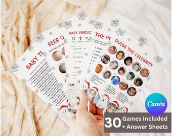Winter Wonderland Baby Shower Games Bundle (Digital Download)