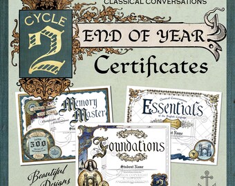 CC Cycle 2 EOY Certificate Pack | Foundations | Essentials | Memory Master | End of Year Celebration Certificates (Digital Download)
