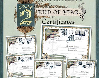 Classical Conversations Cycle 2 Bible Master-certificaten - plus Bible Scholar, Bible Star, Bible Black Belt en Scripture Scholar