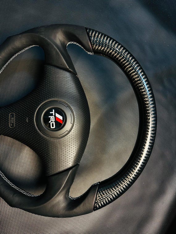TRD Carbon Fiber Custom Steering for Toyota Supra MK4, CELICA GT