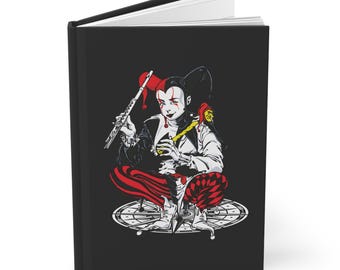 Diario de cartas del tarot / Cuaderno negro mate de tapa dura