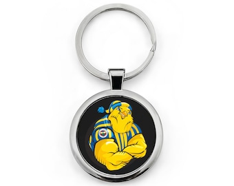 Llavero del Fenerbahçe / Accesorio de fútbol redondo de acero inoxidable