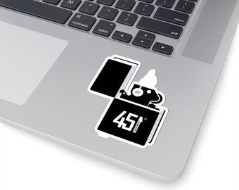 Pegatina de Fahrenheit 451 / Novela distópica vintage