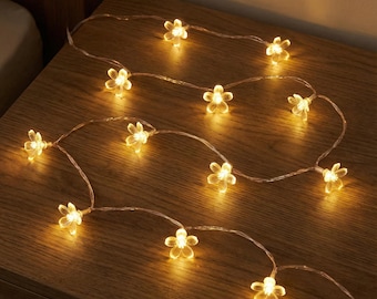 Flower LED Fairy String Lights | Warm White Blossom Lights