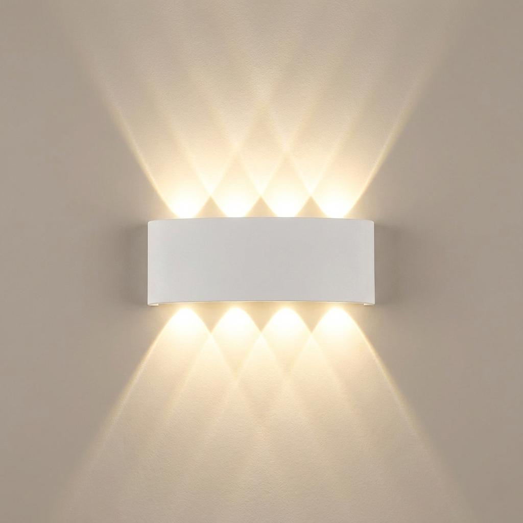 thumbnail interactive-video image 1 of Modern Black Wall Sconce - Up/Down Light For Bedroom Living Room Indoor 1 of 3