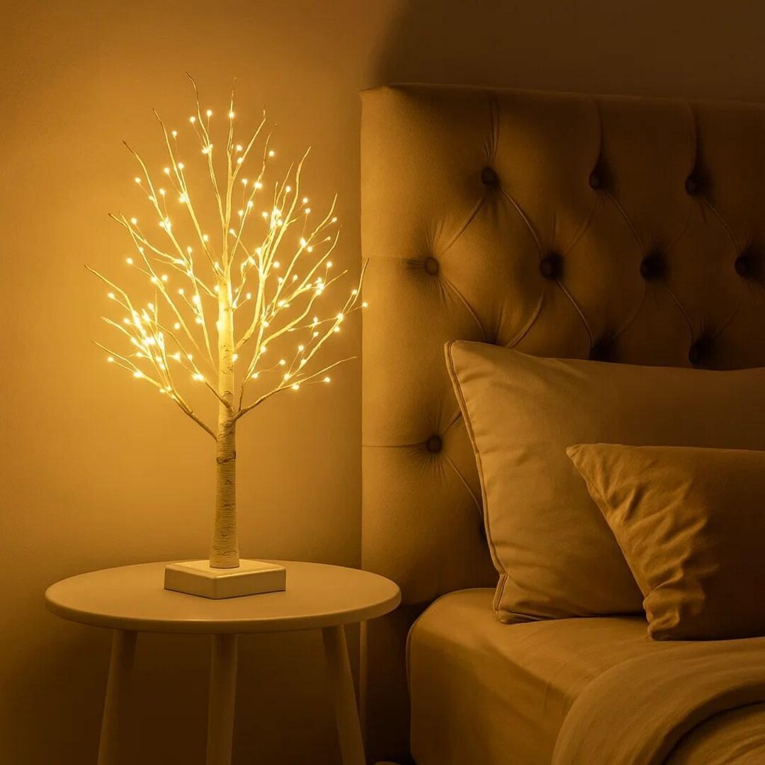 Tree Led Night Light 144 LED Tree Night Light Birch Branch Lamp | Holiday Table Centerpiece ...