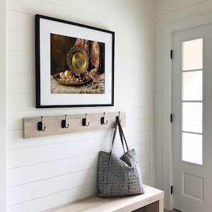 Ornate pearl painting wall art for office — sophisticated still life showcasing textured elements with a moody, luxurious feel.