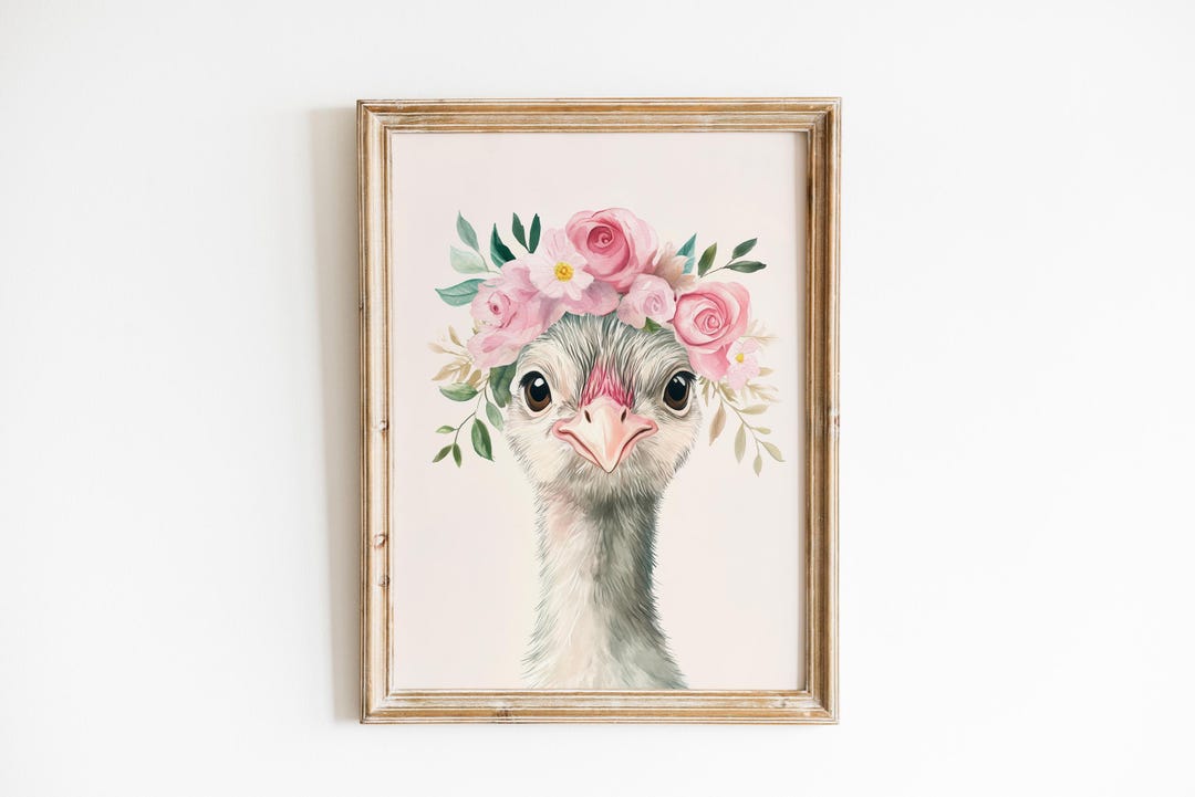 Watercolor Turkey Poult Portrait - Cute Cottagecore Farmhouse Art ...