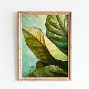 tobacco leaf painting Leaves Print | Hand Pressed Tobacco Leaf Art - Etsy